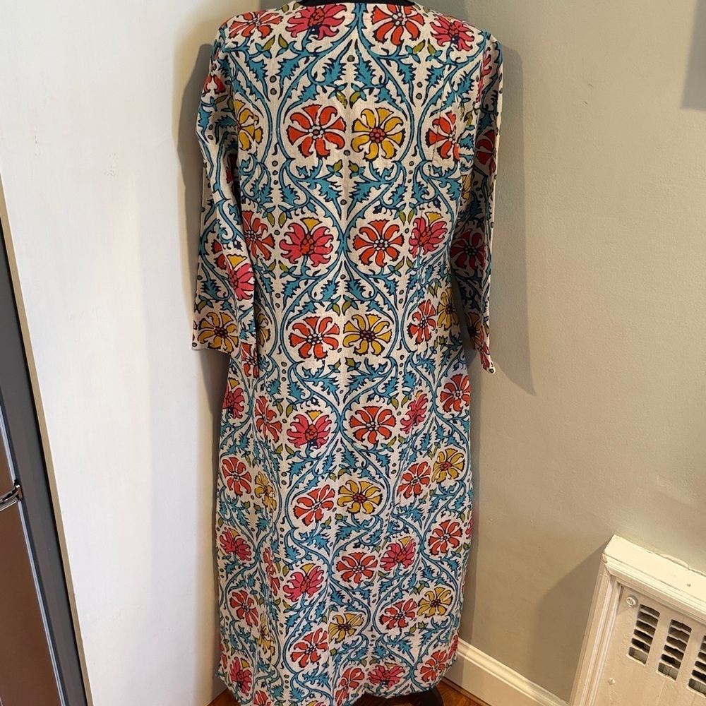 John Robshaw Printed Tunic Dress S/M – Colorful Boho Cotton Shift. Like new! - Picture 8 of 8